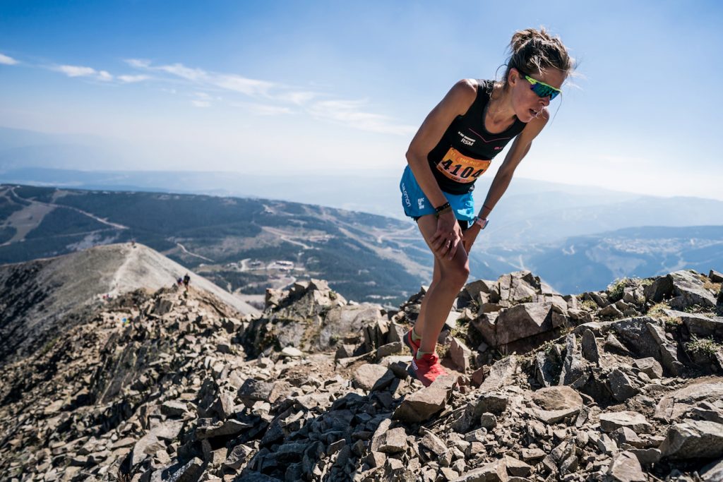Laura Orgué, three-time winner at Lone Peak Vertical Kilometer, does it again. ©iancorless.com / SWS