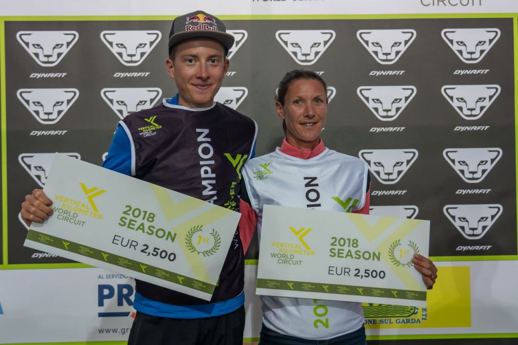 2018 Vertical Kilometer® World Circuit champions Rémi Bonnet and Christel Dewalle ©VKWC